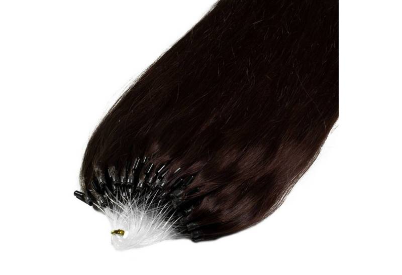 hair2heart Echthaar-Extension Premium Microring Extensions #6/3 Dunkelblond Gold 60cm von hair2heart