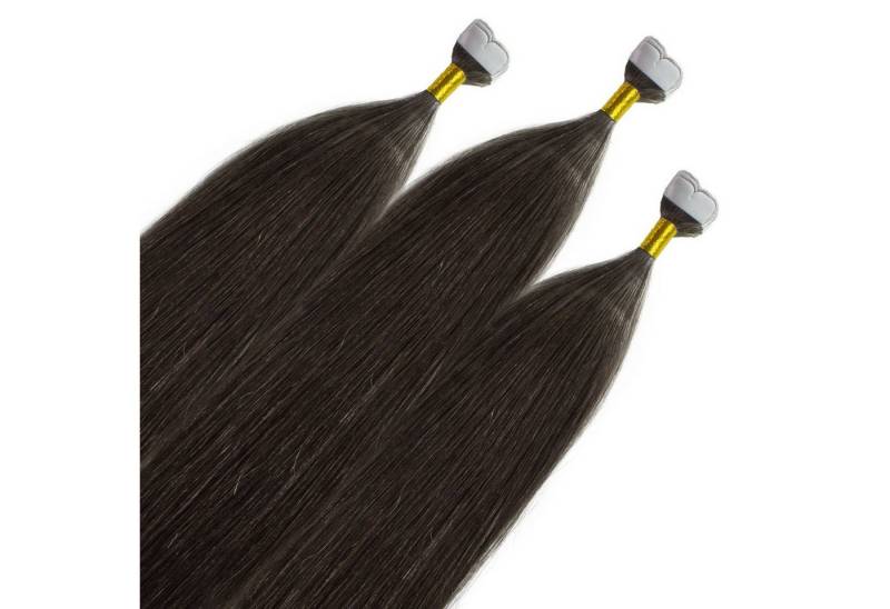 hair2heart Echthaar-Extension Premium Mini Tape Extensions #6/0 Dunkelblond 40cm von hair2heart