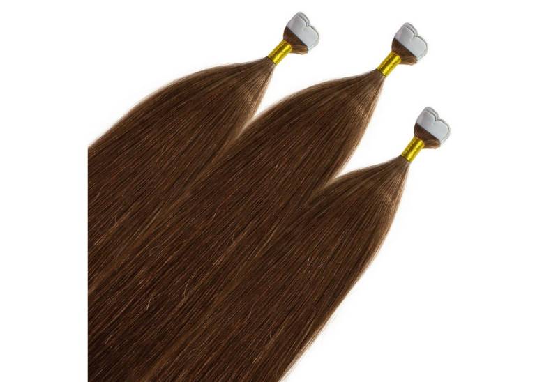 hair2heart Echthaar-Extension Premium Mini Tape Extensions #8/03 Hellblond Natur-Gold 50cm von hair2heart
