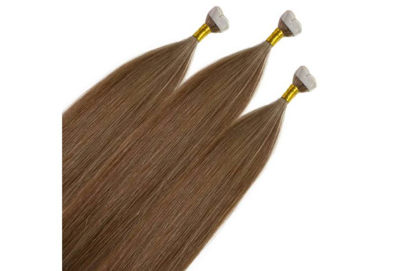 hair2heart Echthaar-Extension Premium Mini Tape Extensions #8/1 Hellblond Asch 40cm von hair2heart