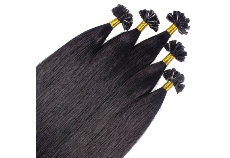 hair2heart Echthaar-Extension Premium Remy Bonding Extensions #2/0 Schwarz 40cm von hair2heart