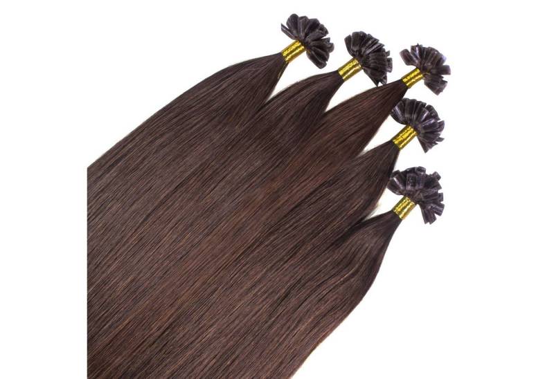 hair2heart Echthaar-Extension Premium Remy Bonding Extensions #5/0 Hellbraun 40cm von hair2heart