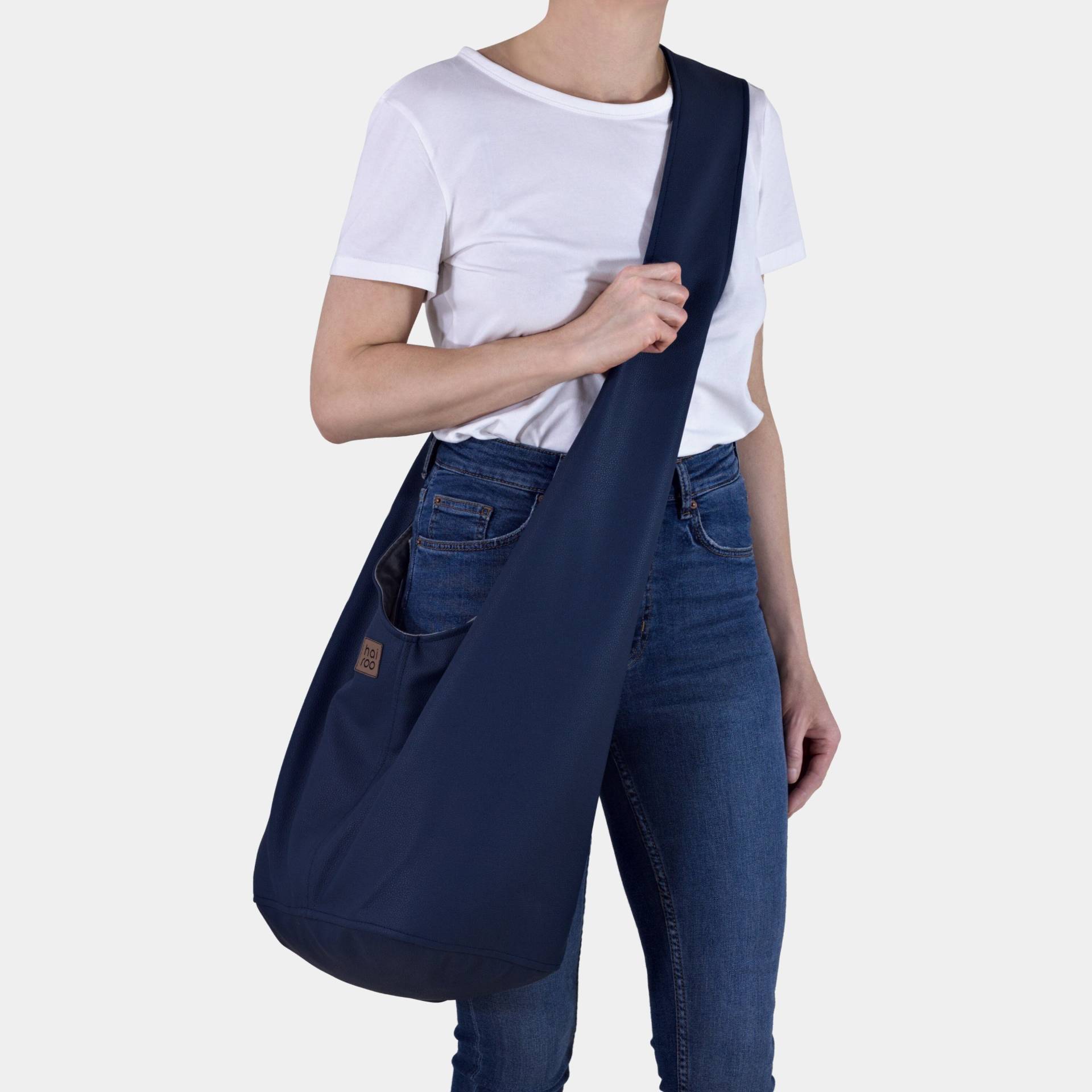 Marineblaue Hobotasche. Geräumige Crossbody | Schulter Handtasche. Benutzerdefinierte Armbandlänge Handwerklich Hochwertig Verarbeitet von hairoo