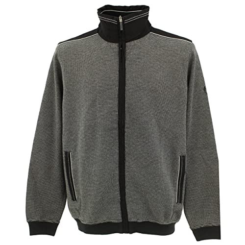 hajo, Herren Sweatjacke Trainigsjacke Microfaser Atmungsaktiv Schwarz Meliert 3XL von hajo