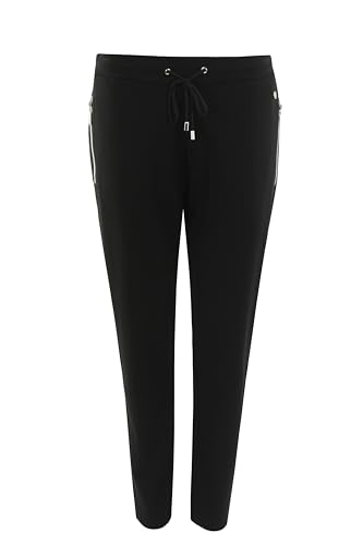 hajo Da. Jersey Joggpants mit Taillenzug (DE/NL/SE/PL, Numerisch, 46, Regular, Regular, Schwarz) von hajo