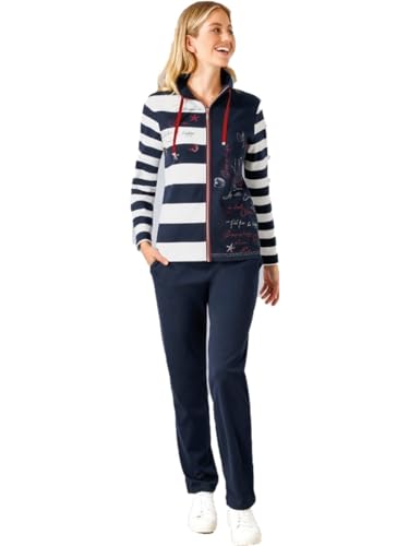 hajo Damen Hausanzug Homewear Klima Komfort Maritim Navy Muschel Seestern Größe 40 von hajo