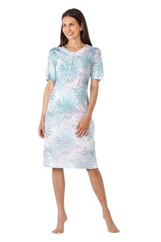 hajo Damen Nachthemd, Premium Cotton/Tencel Pastell-Multicol. 44/46 von hajo
