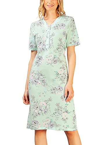 hajo - Damen Nachthemd (Sleepshirt) Kurzarm Mint Baumwolle-Modal* 48/50 von hajo