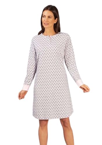 hajo - Damen Nachthemd 100cm, Premium Cotton, Azalee, 48/50 von hajo