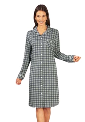 hajo - Damen Nachthemd 105cm, Premium Cotton, Schiefer, 40/42 hajo - Damen Nachthemd 105cm, Premium Cotton, Schiefer, 40/42 von hajo