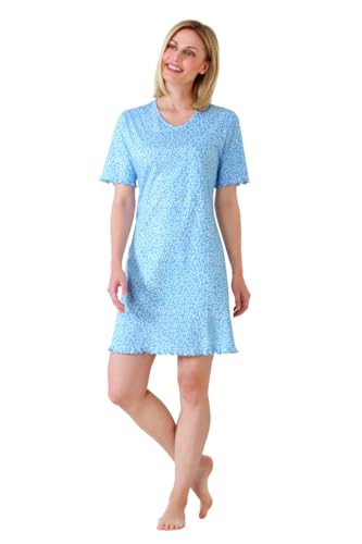 hajo Damen Sleepshirt, Premium Cotton hellblau 40/42 hajo Damen Sleepshirt, Premium Cotton hellblau 40/42 von hajo