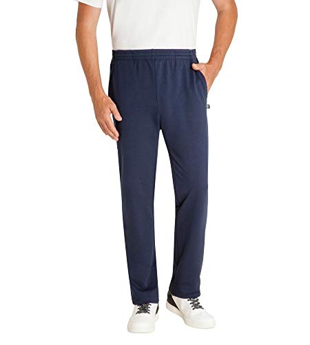 hajo Herren Hose Sweathose Homewearhose Wellneshose Sporthose Atmungsaktiv Kurzgröße Langgröße Elastischer Gummibung Mit Kordelzug Trageangenehm Pflegeleicht (Art.-Nr.: 80005) (24, Marine) von hajo