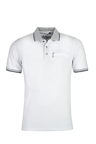 hajo Herren Poloshirt Kurzarm Stay Fresh bis Übergröße 6XL, weiß von hajo