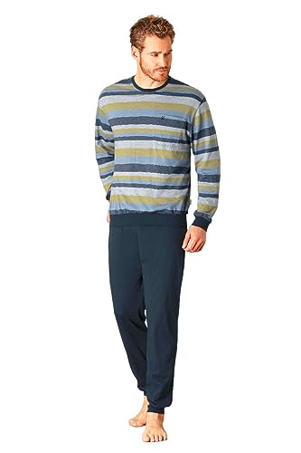 Hajo Herren Schlafanzug - Klima - Ligh, Marine, 58 von hajo