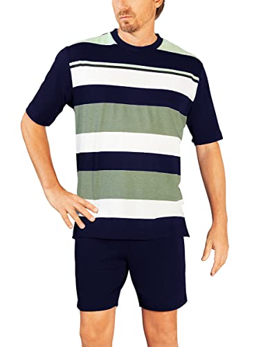 hajo - Herren Schlafanzug kurz (Shorty) Marine lind Klima-Komfort* 54 von hajo