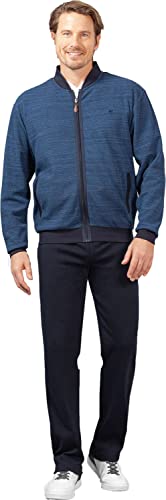 hajo Herren Sweat Kuranzug/Hausanzug Art. 81114 697 blau/marine Struktur, Herren-Größe:25 von hajo