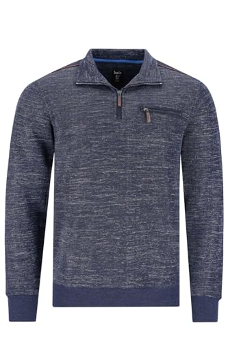 hajo Herren Sweatshirt Langarm Sweat Bündchen 27450 668 Marine meliert, Größe:50 M von hajo