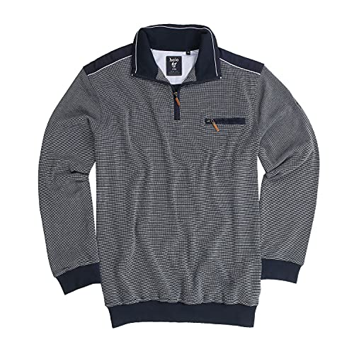 hajo Herren Sweatshirt mit Troyerkragen - 26222/1, Marine, 3XL von hajo