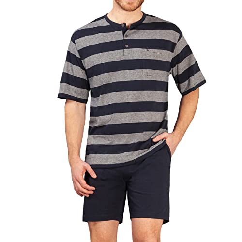 hajo Polo & Sportswear Herren Shorty Klima-Light, N- Marine/graumelan, 48 von hajo