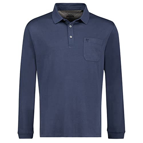 hajo Langärmliges Herren Polo Shirt 'Stay Fresh Soft Knit in Übergrößen 3XL bis 6XL - Farbe: Marineblau, Größe:4XL hajo Langärmliges Herren Polo Shirt 'Stay Fresh Soft Knit in Übergrößen 3XL bis 6XL - Farbe: Marineblau, Größe:4XL von hajo