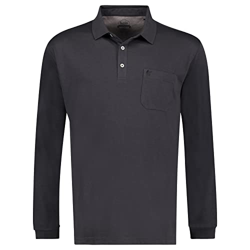 hajo Langärmliges Herren Polo Shirt 'Stay Fresh Soft Knit in Übergrößen 3XL bis 6XL - Farbe: schwarz, Größe:4XL von hajo