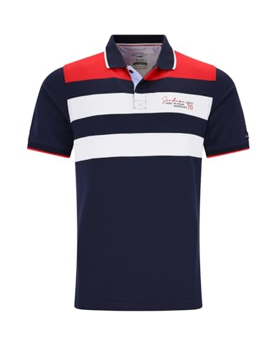 hajo Pikee-Poloshirt mit Bruststreifen in Stay Fresh-Qualität Marine 50 von hajo