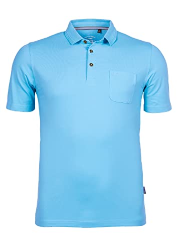 hajo Polo & Sportswear Herren Basic Pikee-Poloshirt aquamarin 54 von hajo