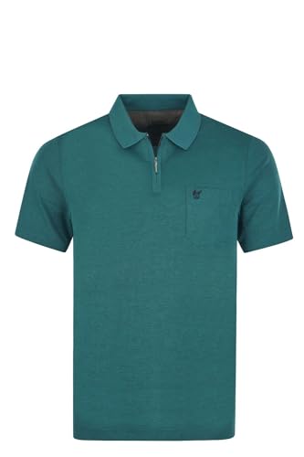 hajo Poloshirt Kurzarm Shirt Stay Fresh 20080 679 blau-grün strukturiert, Herren-Größe:54 von hajo