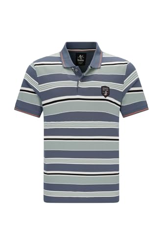 hajo Poloshirt Kurzarm Shirt Stay Fresh 27726 140 Basalt grau Mint gestreift, Herren-Größe:54 von hajo