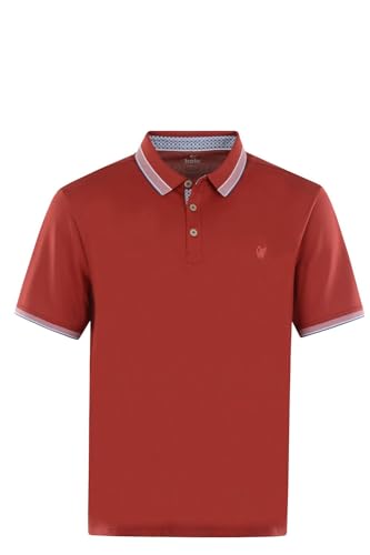 hajo Poloshirt Pique Stay Fresh Kurzarm Shirt 27170 rot, grün, Taupe oder blau, Farbe:Rot, Herren-Größe:52 von hajo