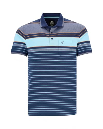 hajo Poloshirt in Pikee und Streifenmix in Stay Fresh-Qualität admiralsblau 56 von hajo