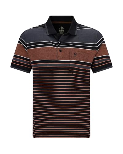 hajo Poloshirt in Pikee und Streifenmix in Stay Fresh-Qualität schwarz 54 von hajo