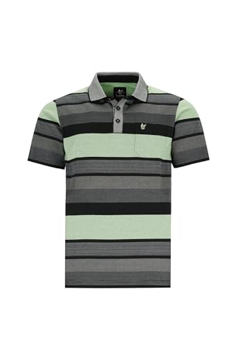 hajo Poloshirt in Streifen-Jacquard-Mix von hajo