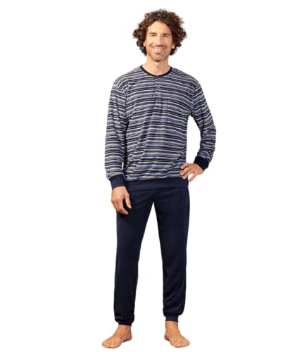 hajo Schlafanzug mit Bündchen, Klima-Frottee von hajo