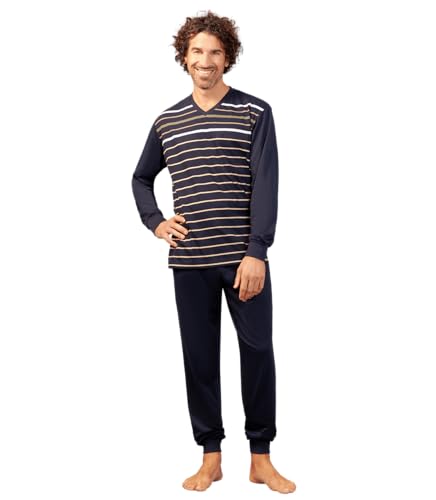 hajo Schlafanzug mit Bündchen, Klima-Komfort von hajo