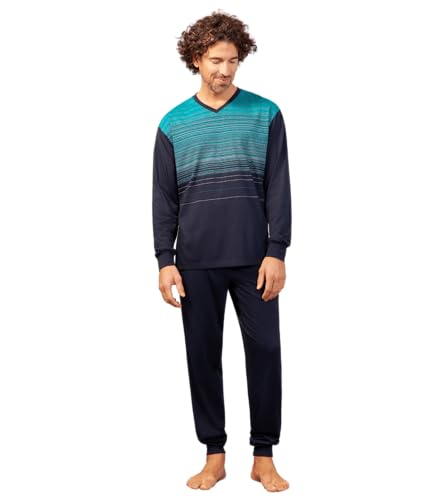 hajo Schlafanzug mit Bündchen, Klima-Komfort von hajo