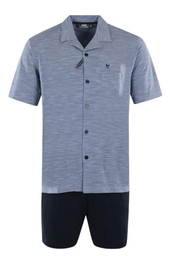 hajo Shorty 53376 621 Kurzarm 1/2 Arm hellblau Struktur Klima Komfort, Herren-Größe:52 von hajo