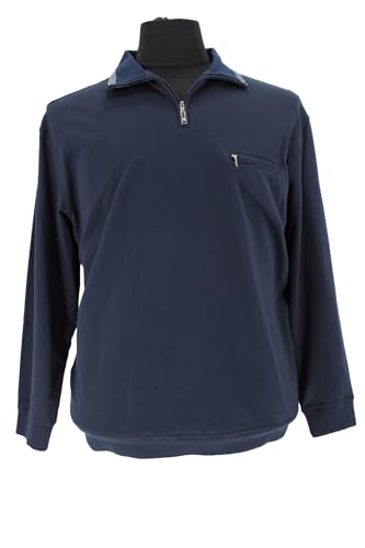 hajo Stay Fresh Sweatshirt Marineblau in Übergrößen bis 6XL für Herren, Größe:5XL von hajo