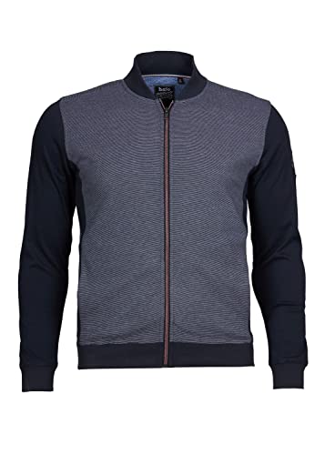 hajo Sweatjacke Langarm Sweat Jacke 27226 609 Marine Gemustert, Herren-Größe:50 von hajo