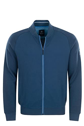 hajo Sweatjacke Langarm Sweat Jacke 27332 638 blau Gemustert, Herren-Größe:56 von hajo