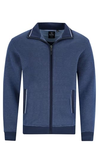 hajo Sweatjacke Langarm Sweat Jacke 27475 638 admiralsblau/Marine Gemustert, Herren-Größe:52 von hajo