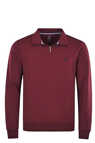 hajo Sweatshirt Langarm Sweat Bündchen Stay Fresh 27282 382 Bordeaux, Herren-Größe:50 von hajo