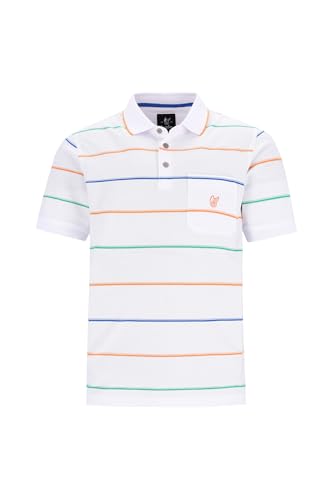 hajo gestreiftes Poloshirt in Strukturmix von hajo