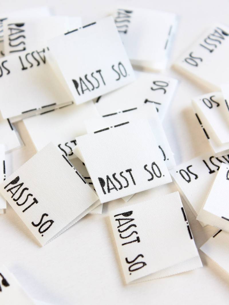 Etikett "Passt So" | 5Er Set Biobaumwolle| Nählabel Halfbird von halfbirdmona