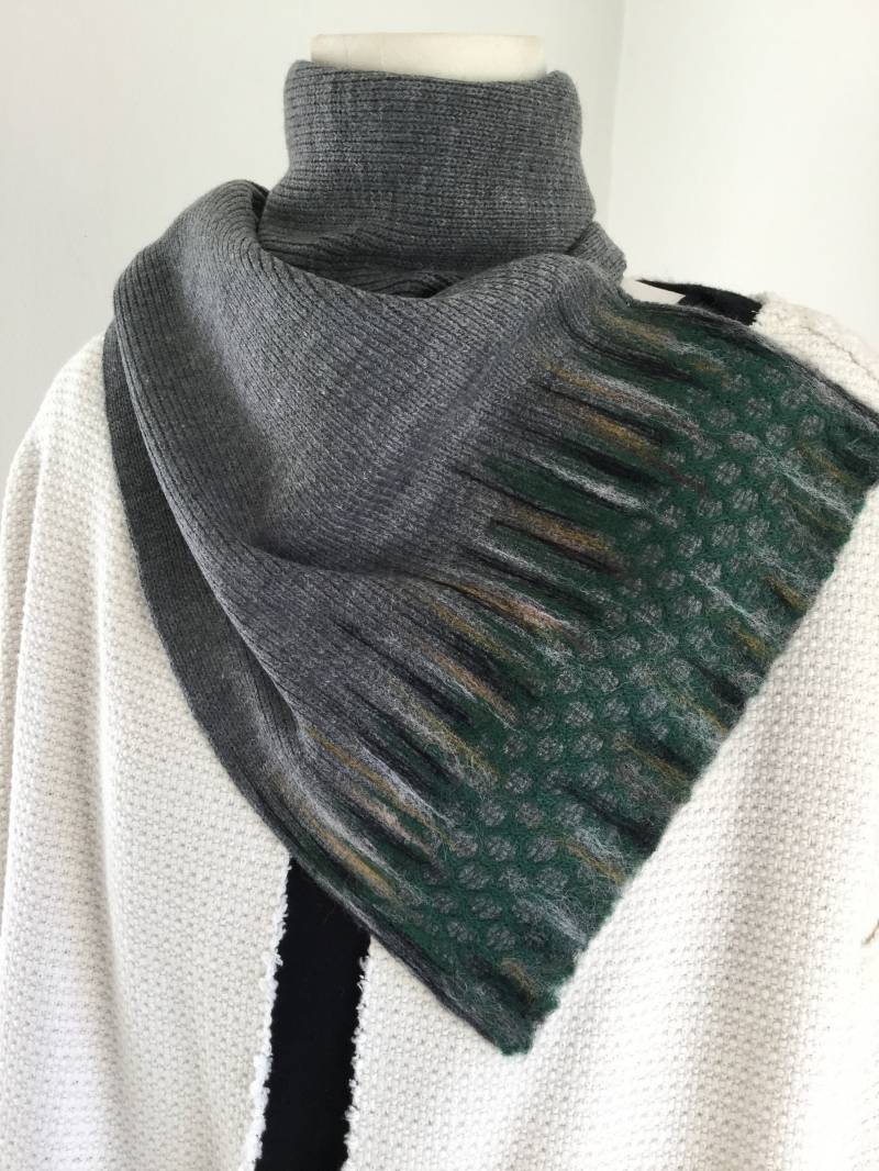 Winterschal, Herrenschal, Designerschal von halletextiledesign