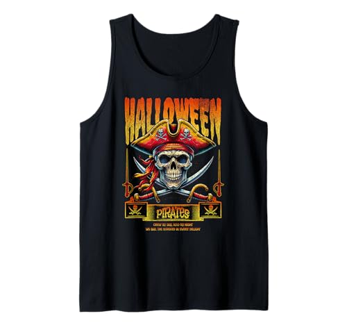 Halloween Piraten Schädel Crew Lustig Trick Or Treat Männer Frauen Tank Top Halloween Piraten Schädel Crew Lustig Trick Or Treat Männer Frauen Tank Top von halloween, pirates, skull, pirate hat, spooky