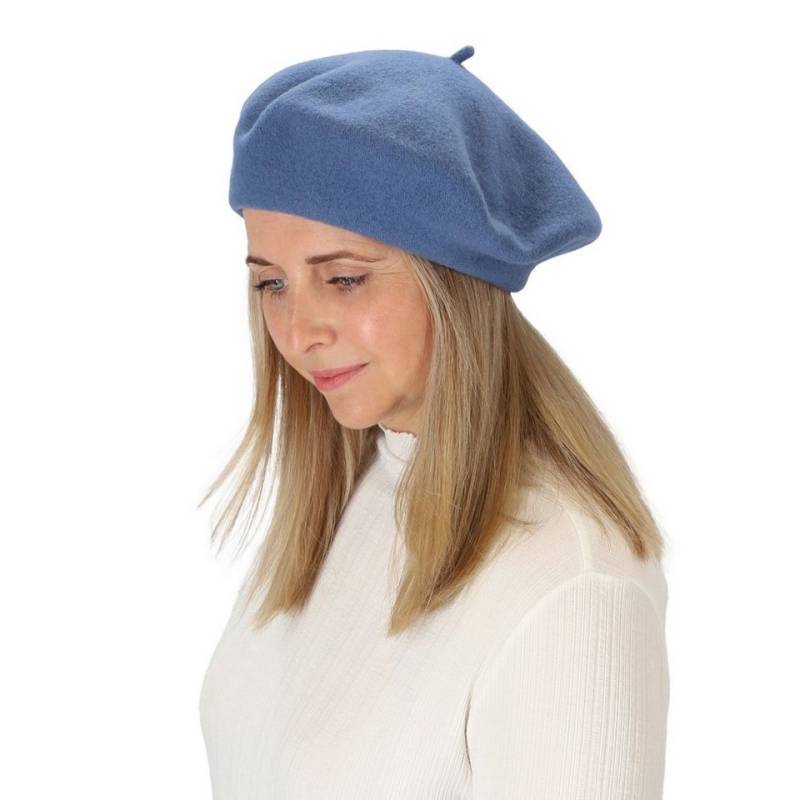 halsüberkopf Accessoires Baskenmütze Filzbaske aus reinem Wollfilz von halsüberkopf Accessoires