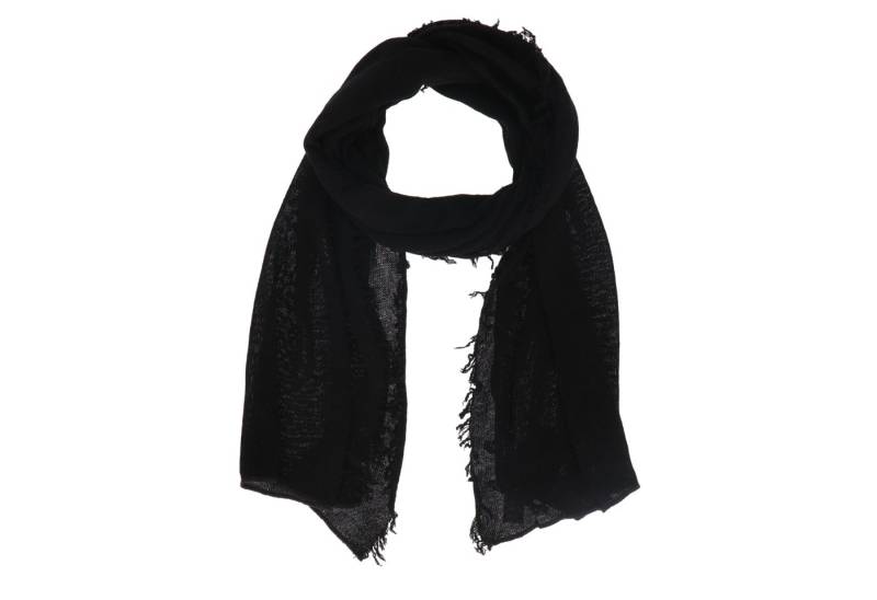 halsüberkopf Accessoires Modeschal Feiner Strickschal mit Fransenbordüre, mit Kaschmiranteil von halsüberkopf Accessoires