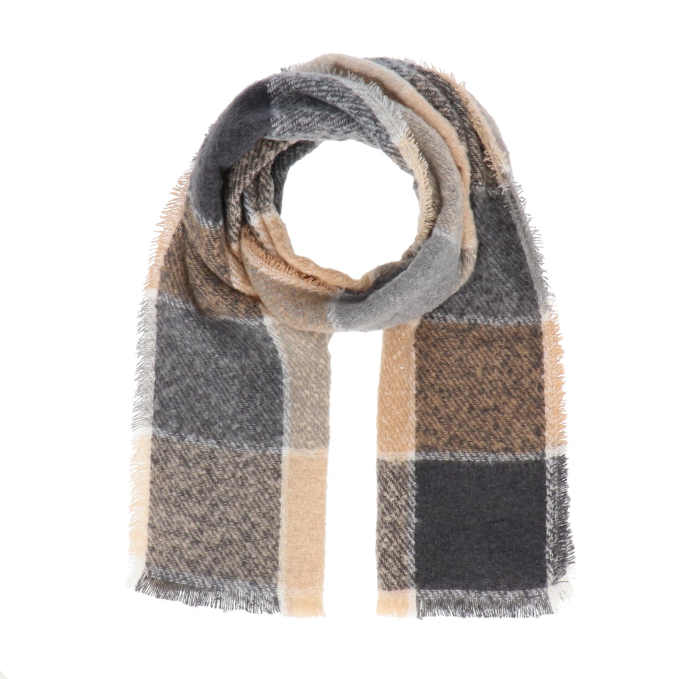 halsüberkopf Accessoires Modeschal Karo, mit Bouclégarn von halsüberkopf Accessoires