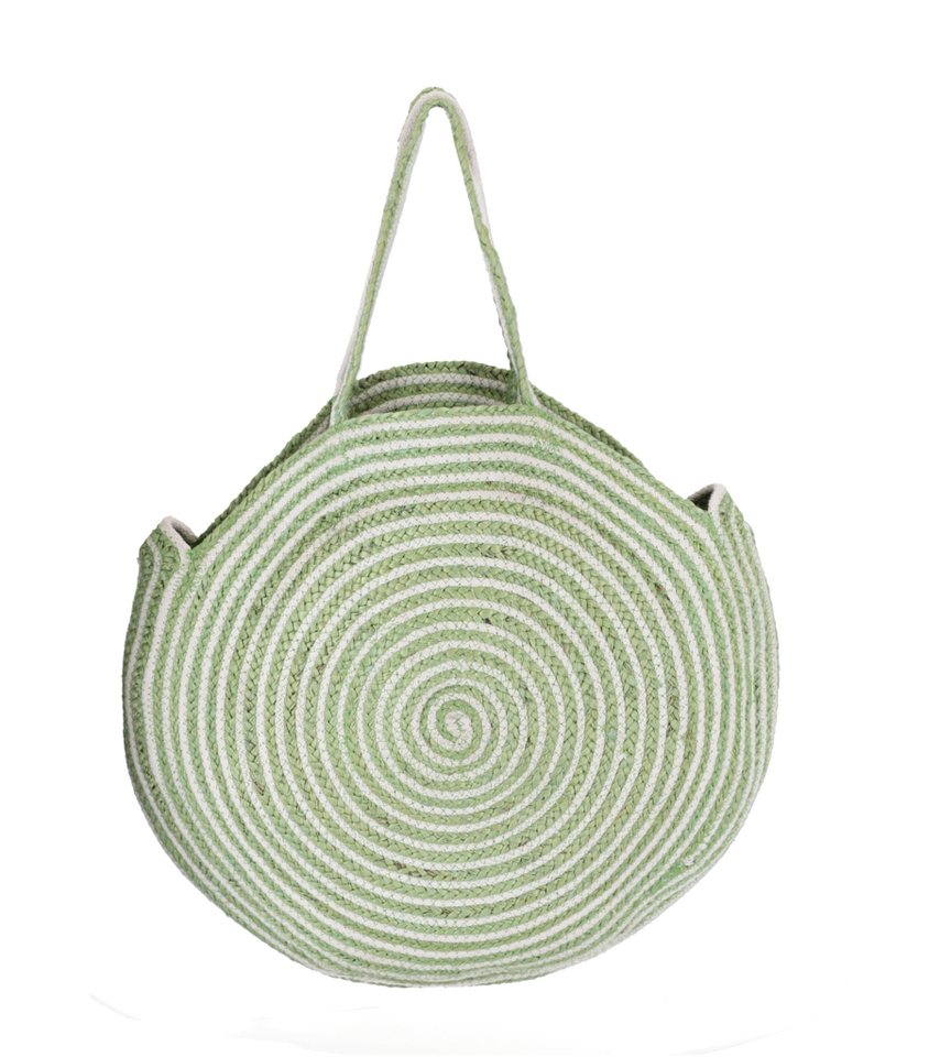 halsüberkopf Accessoires Strandtasche Tasche Jute, rund mit schönem Spiralmuster von halsüberkopf Accessoires